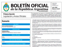 Boletín Oficial 
       de la República Argentina