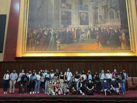 Celebración por la bienvenida de los alumnos y alumnas del programa de recepción internacional de la Facultad