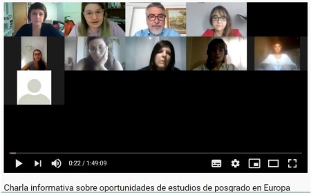 Charla informativa sobre oportunidades de estudios de posgrado en Europa