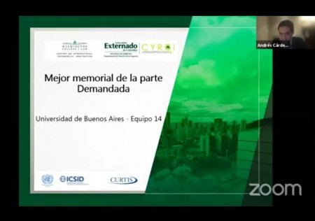 Destacada actuación del equipo de la UBA en la Competencia Internacional de Arbitraje de Inversiones