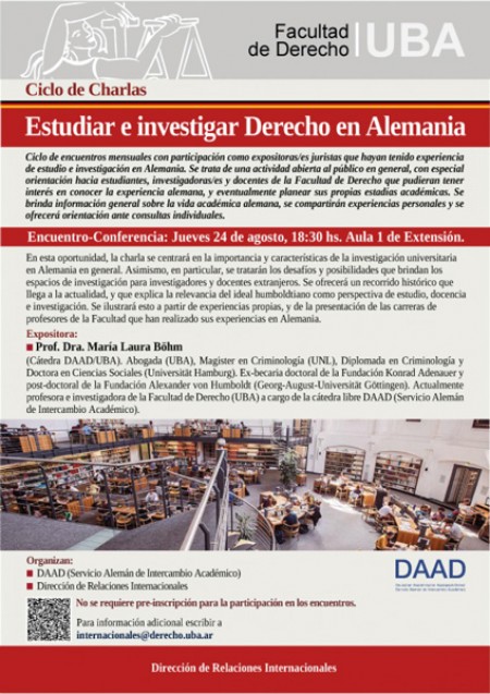 Lanzamiento ciclo de encuentros sobre investigación y estudio en Alemania, segundo cuatrimestre