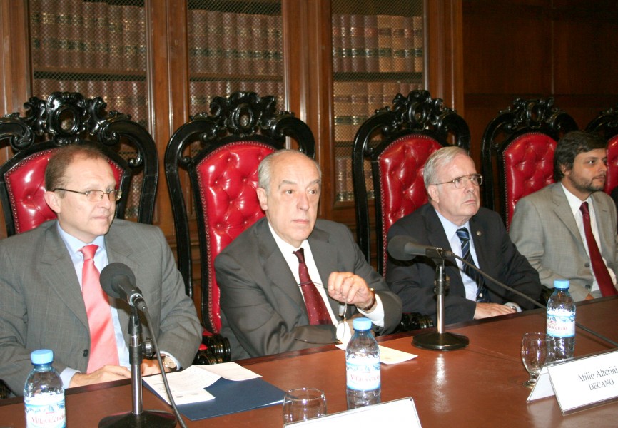 Gustavo Martín Prada, Atilio Alterini, Tulio Ortiz y Gonzalo Álvarez