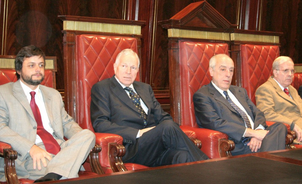 Gonzalo Alvarez, Edmundo S. Phelps, Atilio Alterini y Tulio Ortiz