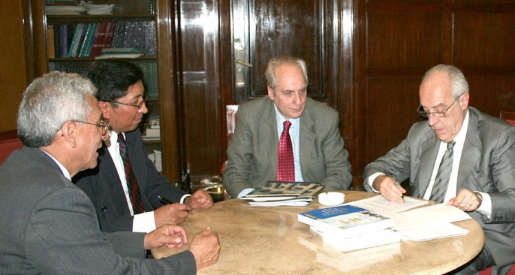 Raúl Jiménez Sanjinés, Juan Ramos M., Eduardo Barbarosch y Atilio Alterini