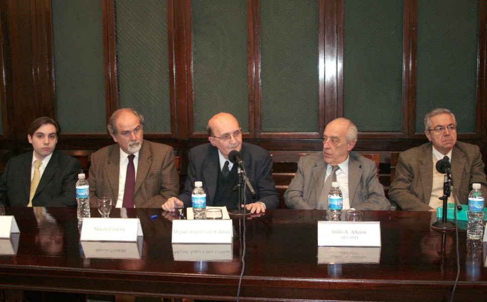 Roberto Campos, Marcos M. Córdoba, Miguel Ángel Ciuro Caldani, Atilio Alterini y Rodolfo Vigo