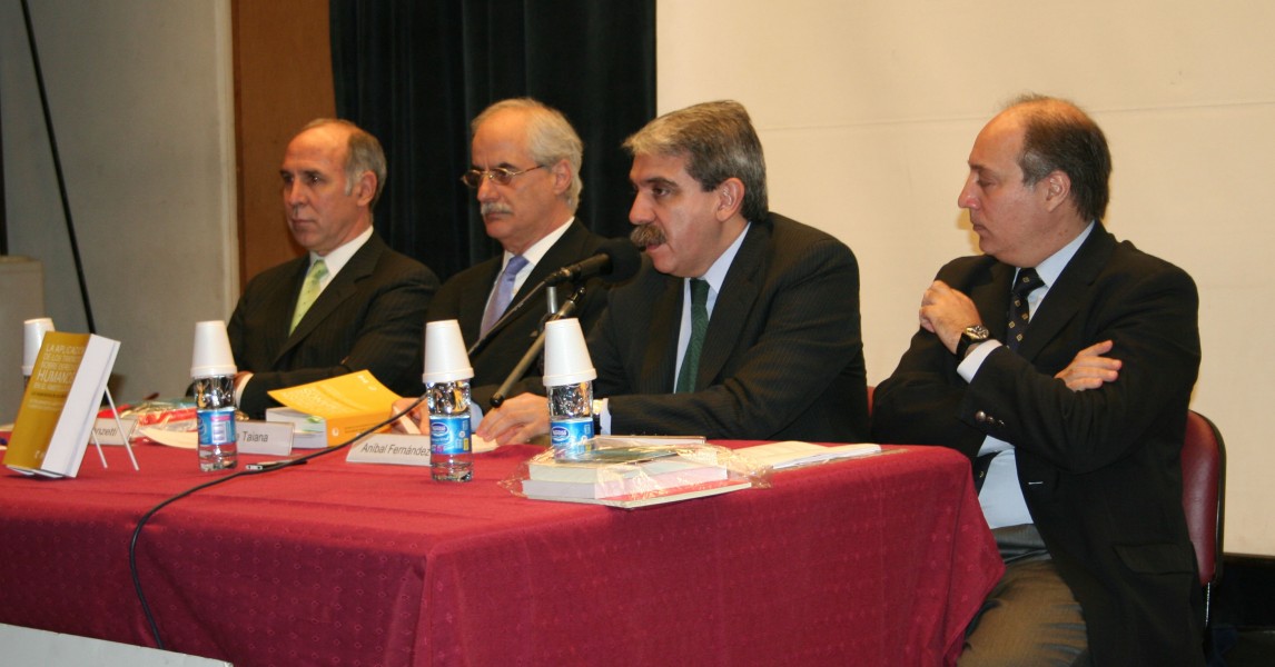 Ricardo L. Lorenzetti, Jorge Taiana, Aníbal Fernández y Víctor Abramovich