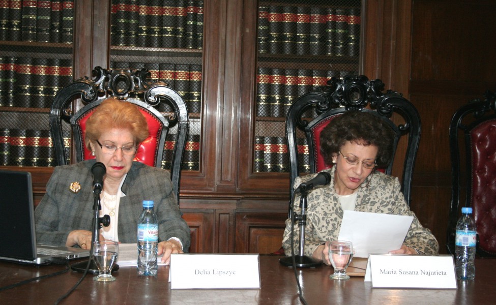 Delia Lipszyc y María Susana Najurieta