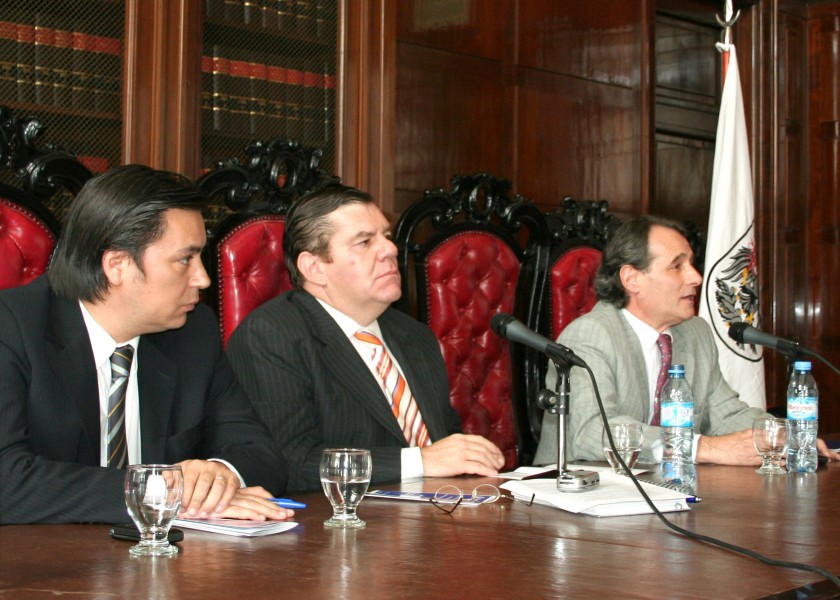 Daniel Presti, Guillermo Montenegro y Alejandro Lanús