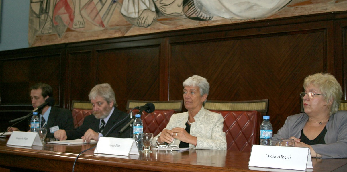 Facundo Christel, Gregorio Flax, Mónica Pinto y Lucía Alberti