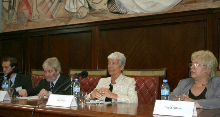 Facundo Christel, Gregorio Flax, Mónica Pinto y Lucía Alberti