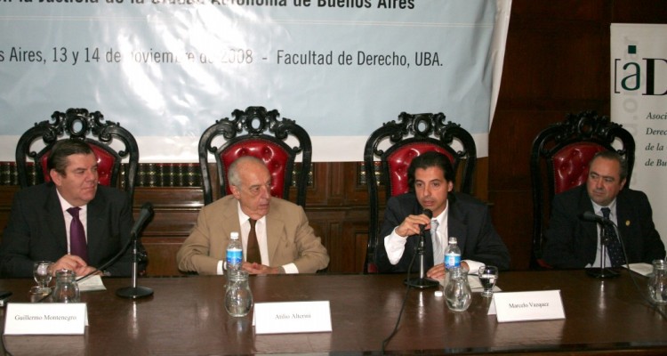 Guillermo Montenegro, Atilio A. Alterini, Marcelo Vázquez y Abel Fleming