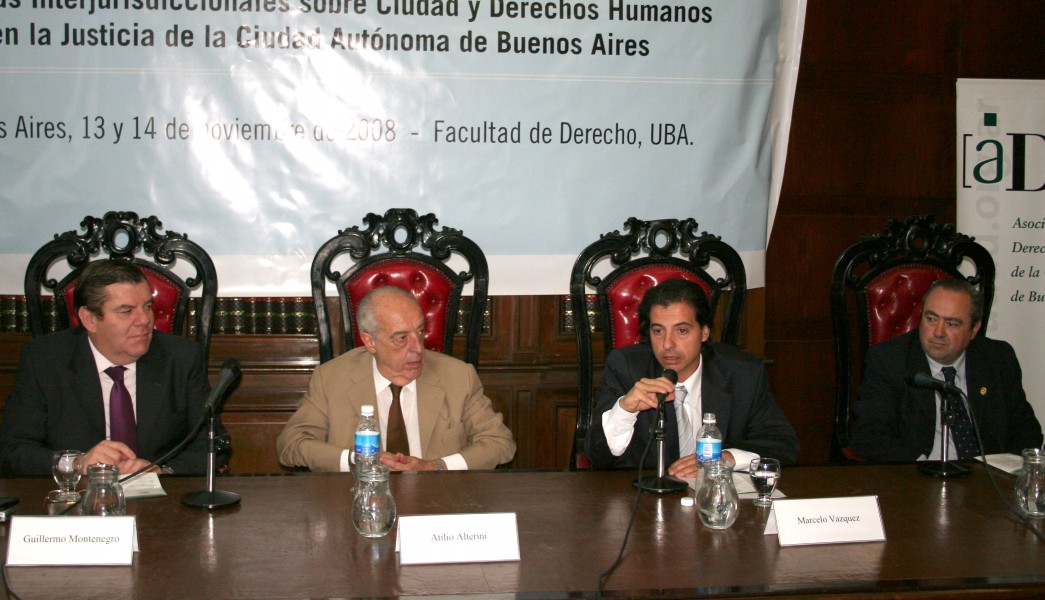 Guillermo Montenegro, Atilio A. Alterini, Marcelo Vázquez y Abel Fleming