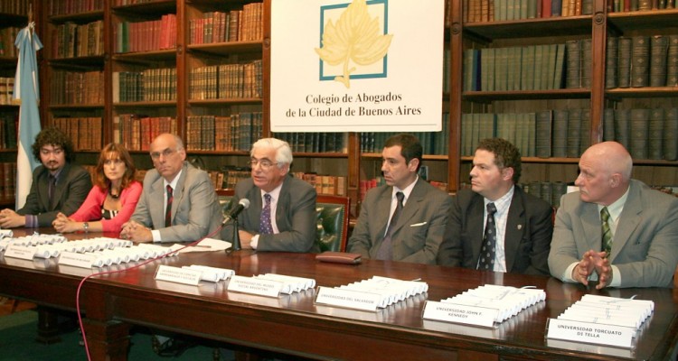 Juan Salas, Silvia Toscano, Gabriel Limodio, Enrique V. del Carril, Félix Linfante, Carlos Safadi Márquez y Felipe Ferrer Lavalle