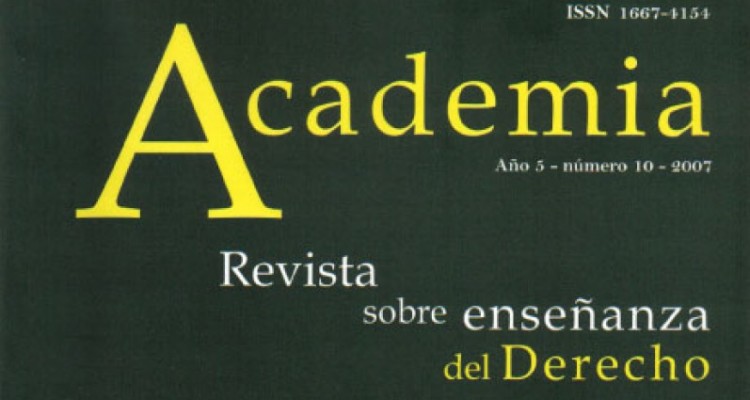 Nuevo número de la Revista Academia. Revista sobre enseñanza del Derecho