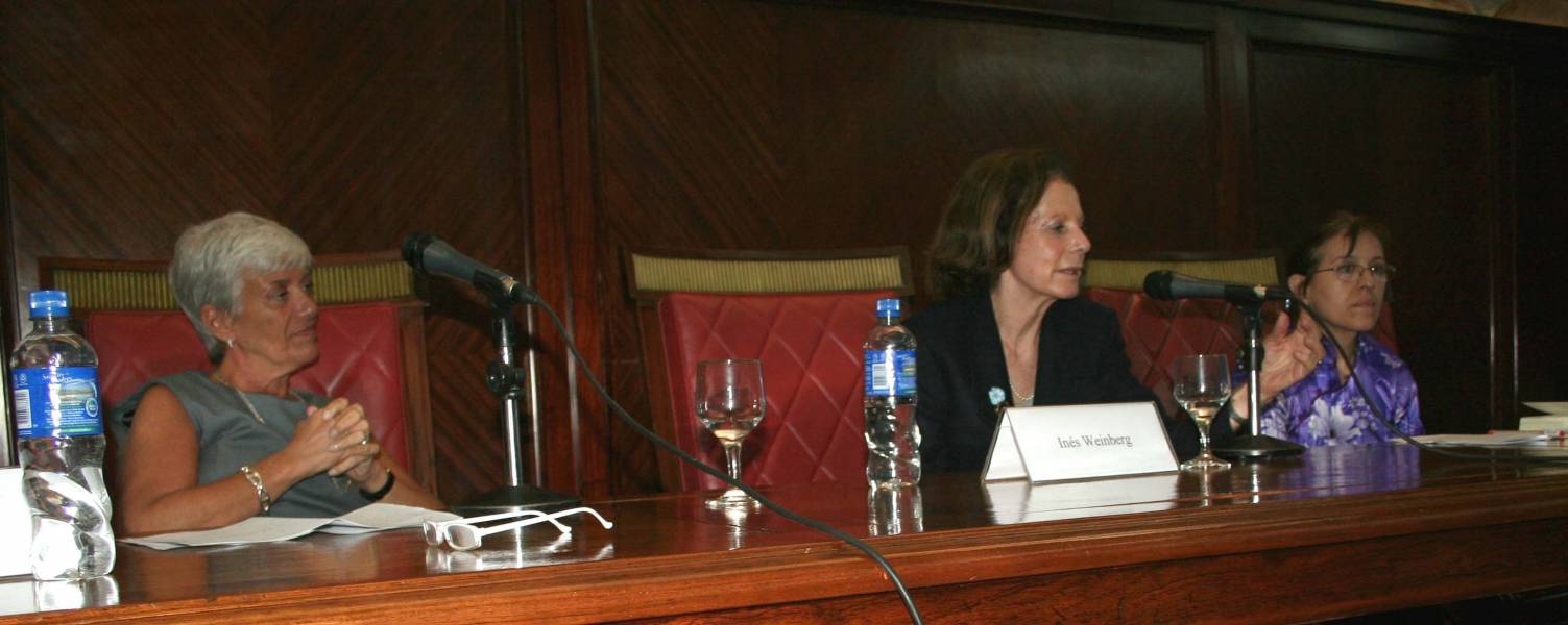 Mónica Pinto, Inés Weinberg de Roca y Susana Reinoso