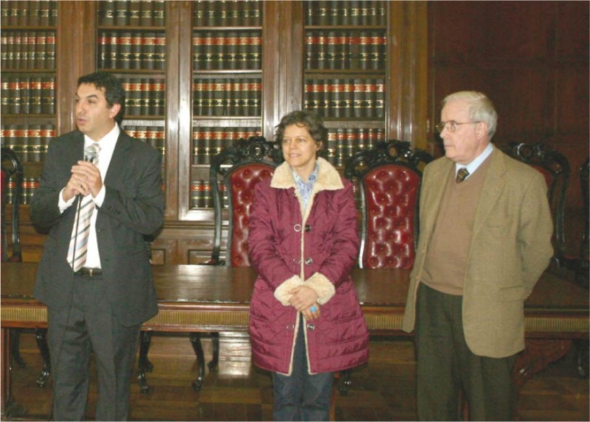 Alejandro Gómez, María Emilia López y Tulio Ortiz