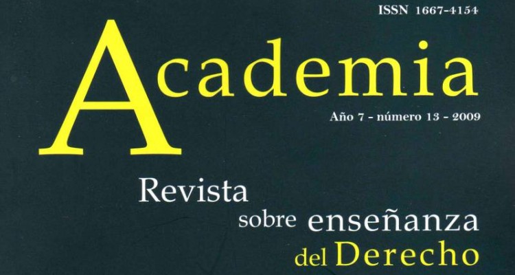 Aparición del número XIII de “Academia. Revista sobre enseñanza del Derecho”