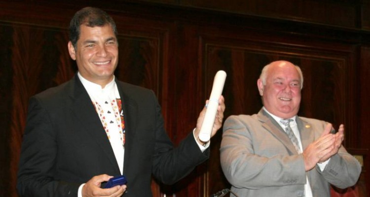 Rafael Correa Delgado y Ruben Hallú