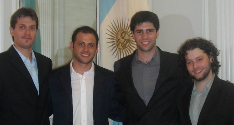 Sebastián Rey, Ianiv Garfunkel, Alan Vogelfanger y Brian Frenkel