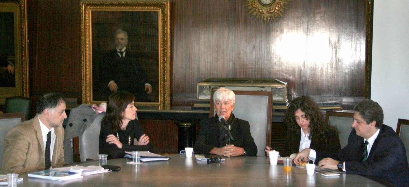 Gustavo Gamallo, Laura Pautassi, Mónica Pinto, Mary Beloff y Marcelo Alegre