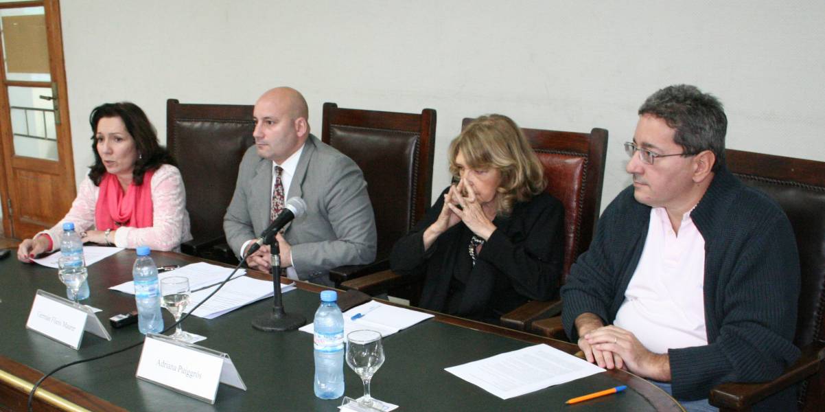 Cristina Caamaño, Germán Fliess Maurer, Adriana Puiggrós y Sergio Delgado