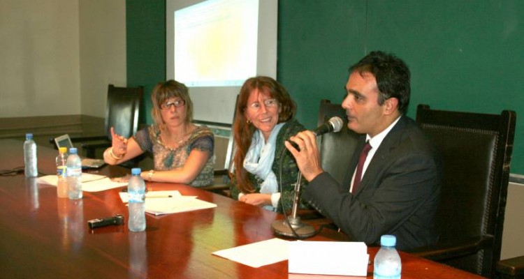 Andrea Kaplan, Nora Steindl y Juan Antonio Seda