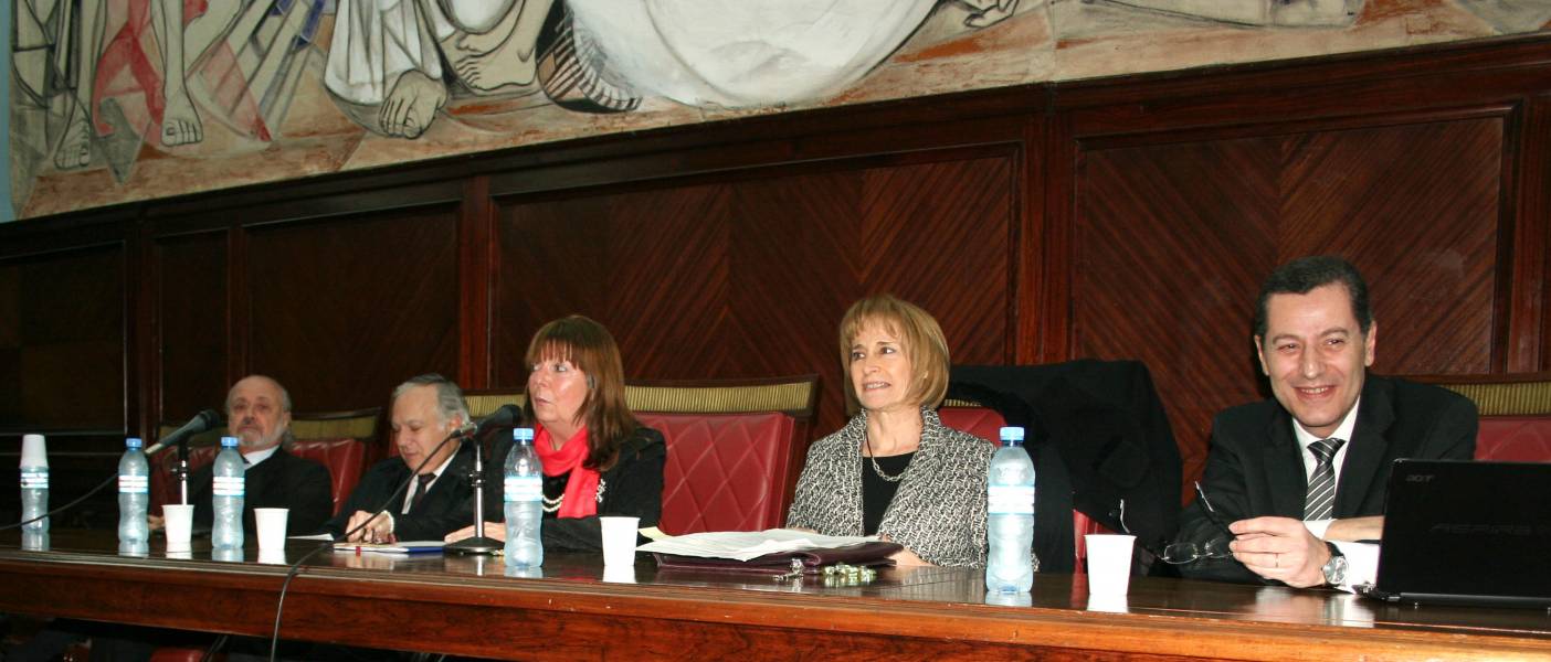 Eduardo Sirkin, Omar Díaz Solimine, Diana Saiz, Ángela Ledesma y Héctor Chomer