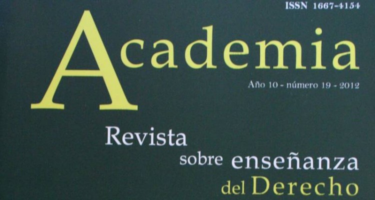 Número XIX de “Academia. Revista sobre enseñanza del Derecho”