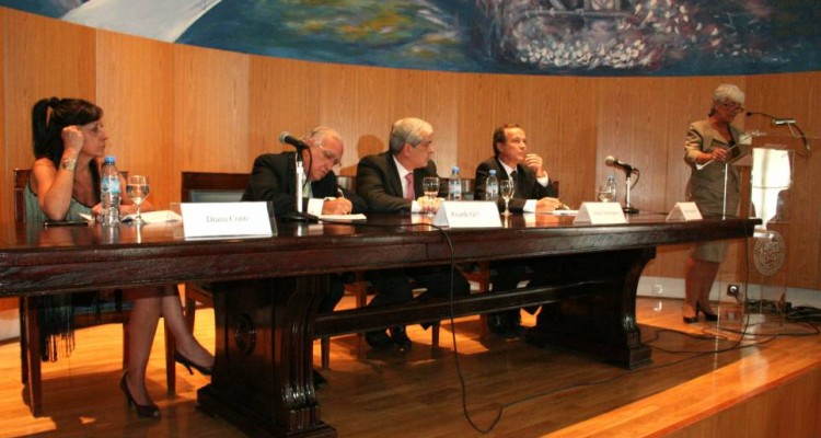 Diana Conti, Ricardo Gil Lavedra, Julián Domínguez, Rubén Giustiniani y Mónica Pinto