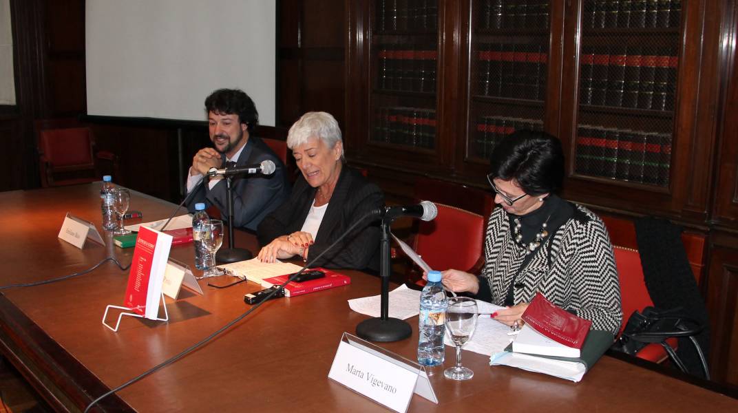 Emiliano J. Buis, Mónica Pinto y Marta Vigevano