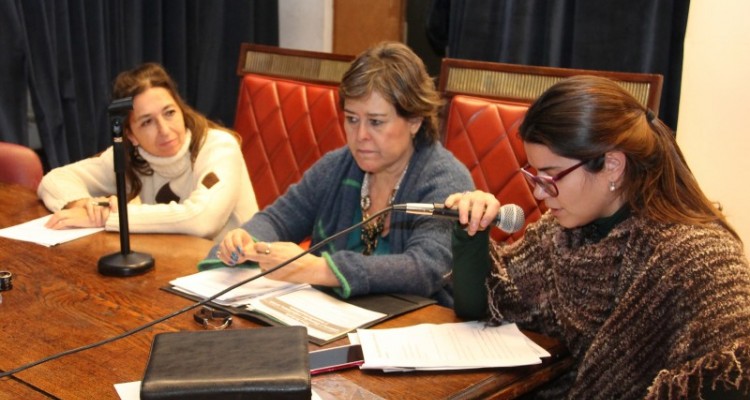 Andrea Gastrón, María Lucero Jiménez Guzmán y Eliana Scassera