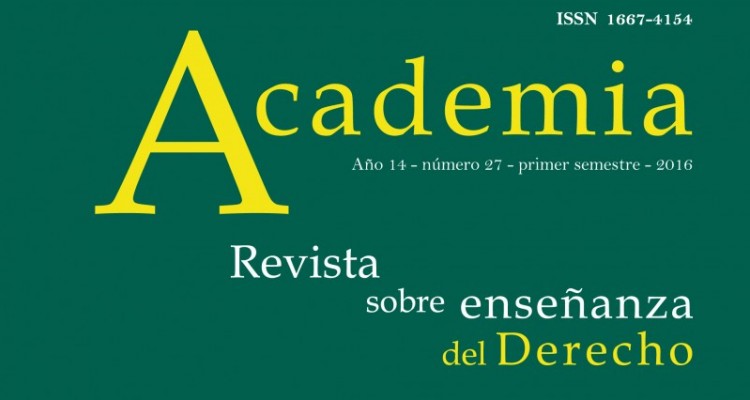 Academia. Revista sobre enseñanza del Derecho n° 27