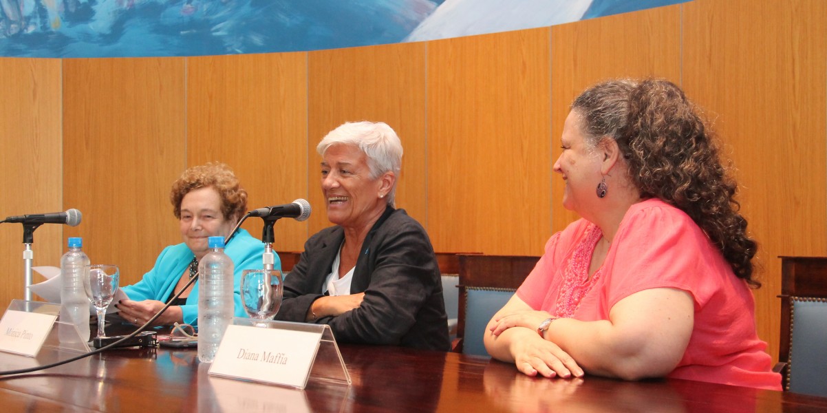 Stella Maris Martínez, Mónica Pinto y Diana Maffía