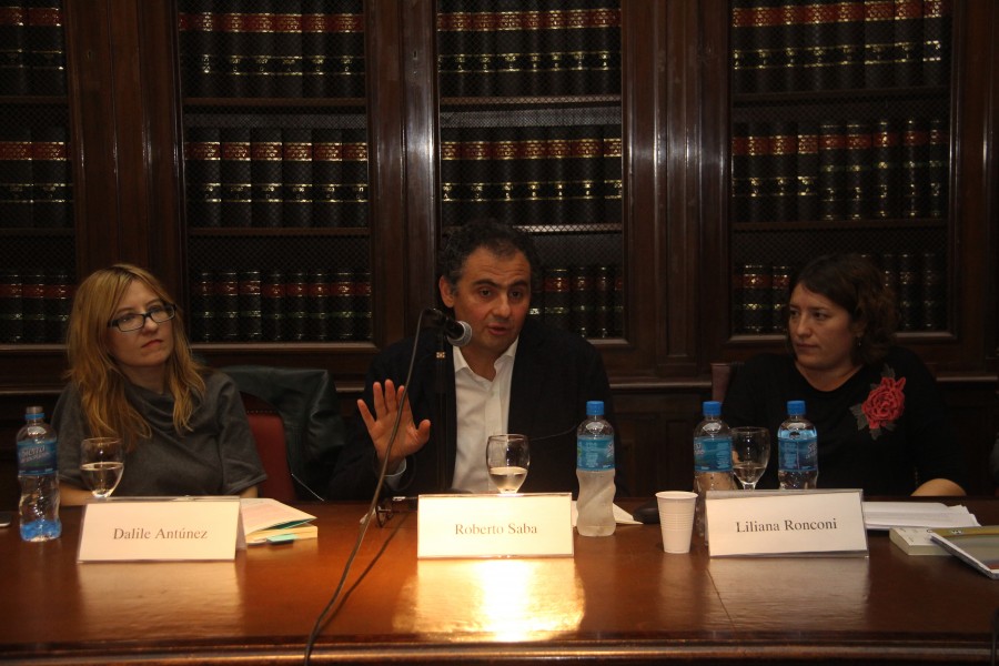 Dalile Antunez, Roberto Saba y Liliana Ronconi