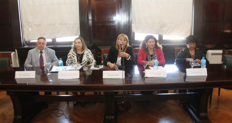 José Carlos Costa, Irma Adriana García Netto, Cristina Filippi, Carla Masi Doria y Dora Barrancos