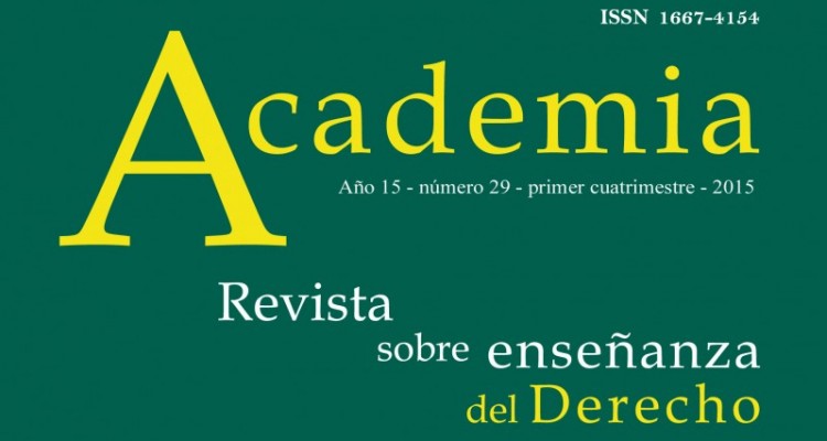 Academia. Revista sobre enseñanza del Derecho n.º 29