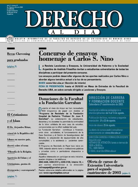 Edición Nº 31 - Tapa