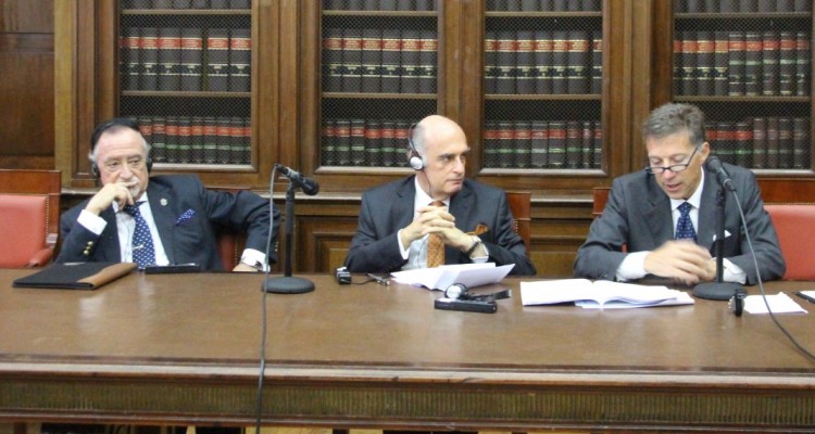 Edgardo Saux, Luis F. P. Leiva Fernández y Francesco Delfini