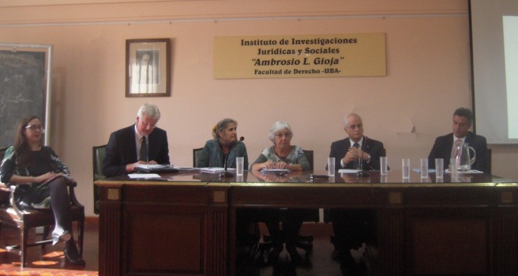 Julieta Mira, Stephan Parmentier, Verónica Torras, María Laura Garrigós de Rébori, Jorge Taiana y Daniel Rafecas