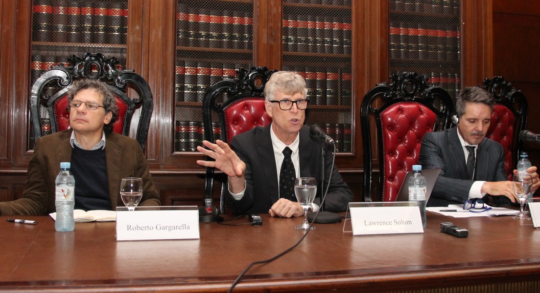 Roberto Gargarella, Lawrence Solum y Juan Pablo Alonso