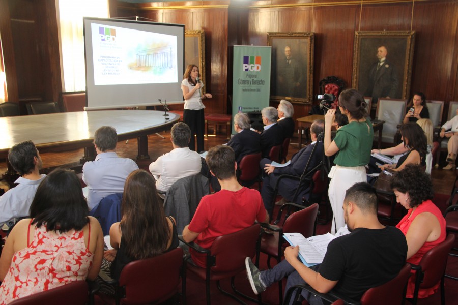 Laura Pautassi, directora del Programa Género y Derecho, brindó la primera unidad temática de la capacitación.