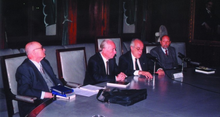 Eduardo Pigretti, Eugenio Bulygin, Atilio Alterini y Jorge Sáenz