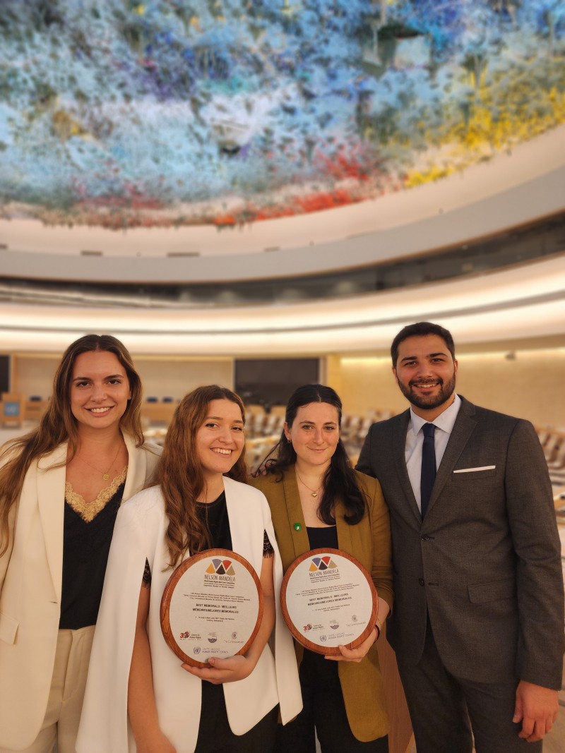 Excelente desempeño del equipo de la Facultad en la Nelson Mandela World Moot Court Competition