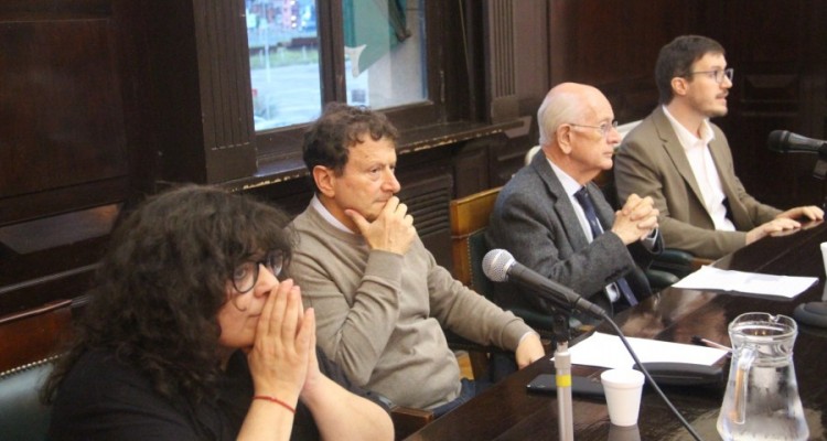 Sylvia Saitta, Leonardo Pitlevnik, Martín Farrell y Agustín De Luca