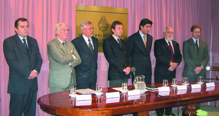 Martín Montero, Norberto Quantín, Abel Fleitas Ortiz de Rozas, Gustavo Béliz, Alejandro Slokar y Eduardo Luis Duhalde