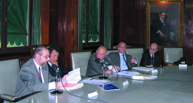 Marcos Moiseeff, Alberto Dalla Vía, Jorge Labanca, Francisco D´Albora y Miguel Ángel Ciuro Caldani  