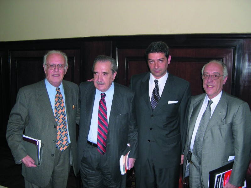 Germán J. Bidart Campos, Raúl Alfonsín, Horacio Rosatti y Atilio Alterini