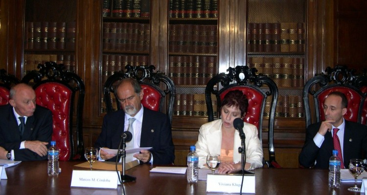 Guido Alpa, Marcos Córdoba, Viviana Kluger y Emanuel Guastalla