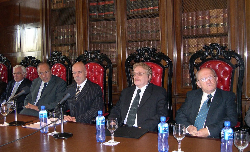 Enrique Rodríguez, Raúl Zaffaroni, Jorge Telerman, Mario Rabey y Norberto Laporta