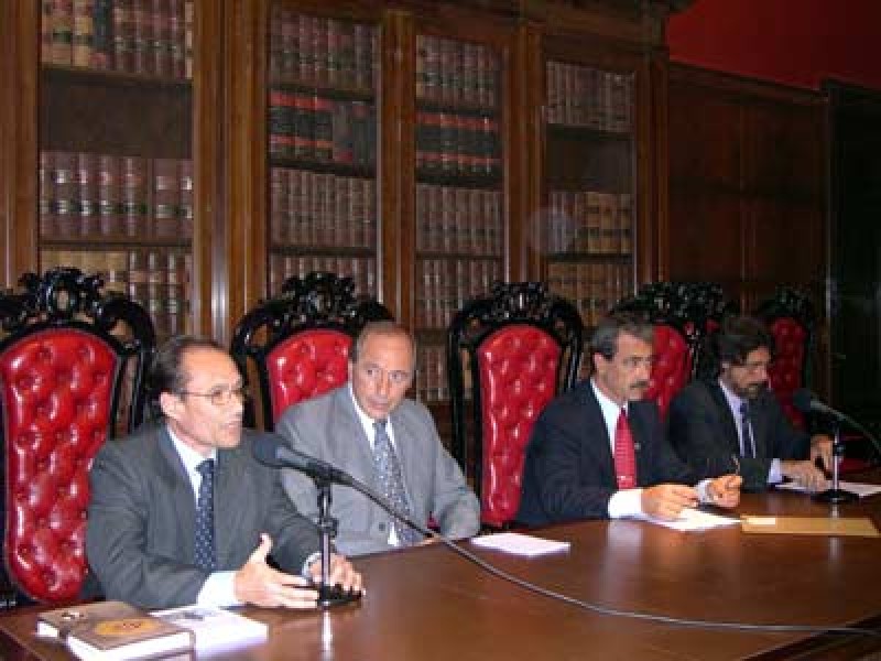 Jorge García, Eugenio Zaffaroni, Ricardo Álvarez y Daniel Erbetta